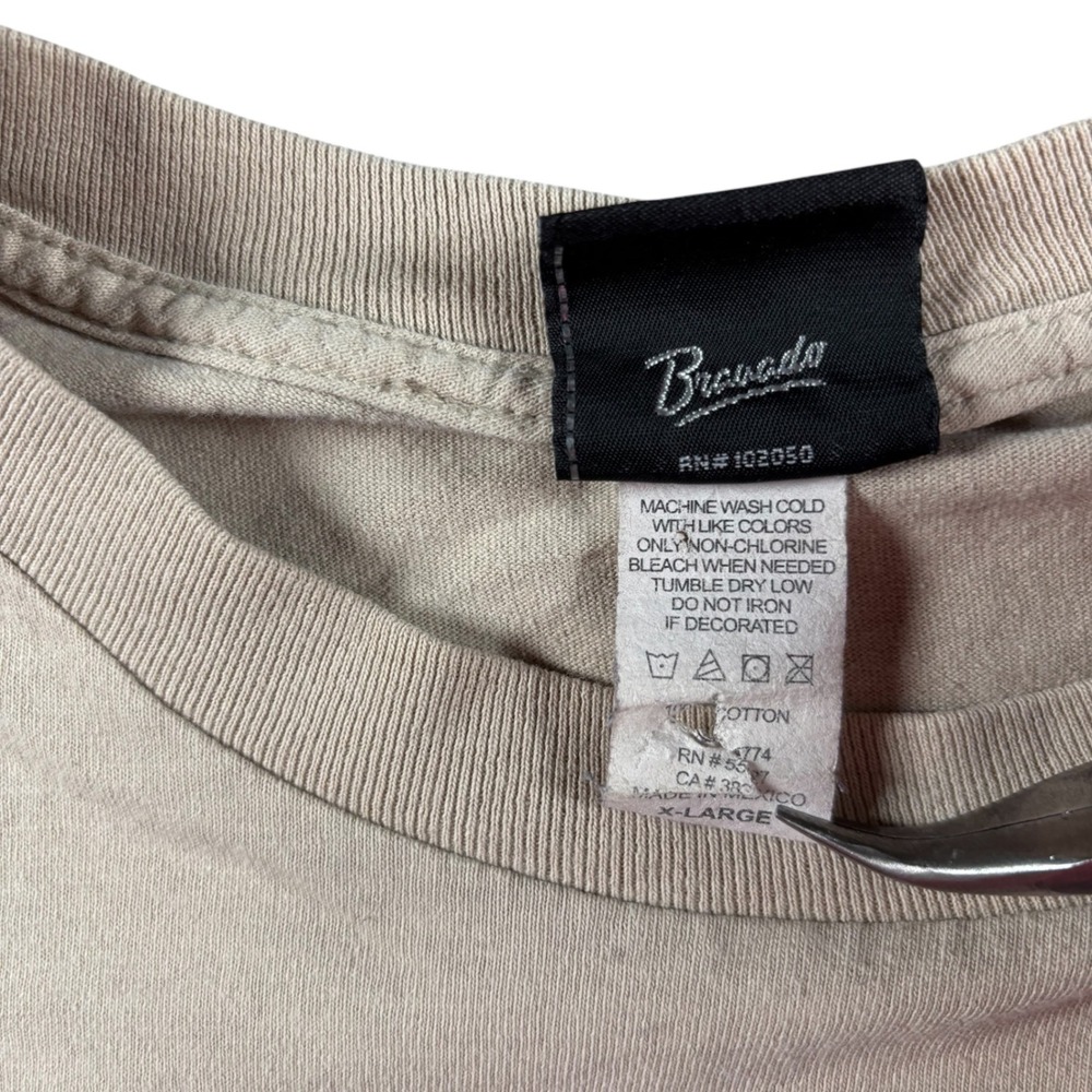 Harley Davidson Long Sleeve T-Shirt Mens Tan Laconia NH Graphic Logo 2016 L - Picture 9 of 10